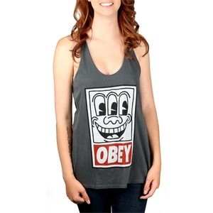 Obey Keith Haring Eyes tank top
